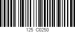 Código de barras (EAN, GTIN, SKU, ISBN): '125/C0250'