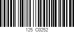 Código de barras (EAN, GTIN, SKU, ISBN): '125/C0252'