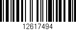 Código de barras (EAN, GTIN, SKU, ISBN): '12617494'