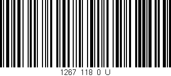 Código de barras (EAN, GTIN, SKU, ISBN): '1267_118_0_U'
