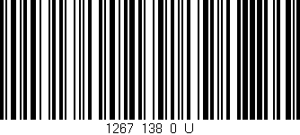 Código de barras (EAN, GTIN, SKU, ISBN): '1267_138_0_U'