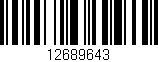 Código de barras (EAN, GTIN, SKU, ISBN): '12689643'