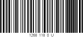Código de barras (EAN, GTIN, SKU, ISBN): '1268_118_0_U'