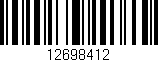 Código de barras (EAN, GTIN, SKU, ISBN): '12698412'