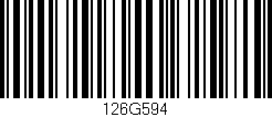 Código de barras (EAN, GTIN, SKU, ISBN): '126G594'