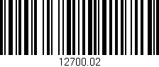Código de barras (EAN, GTIN, SKU, ISBN): '12700.02'