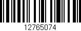 Código de barras (EAN, GTIN, SKU, ISBN): '12765074'