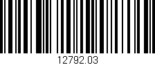 Código de barras (EAN, GTIN, SKU, ISBN): '12792.03'