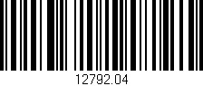 Código de barras (EAN, GTIN, SKU, ISBN): '12792.04'