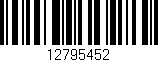 Código de barras (EAN, GTIN, SKU, ISBN): '12795452'
