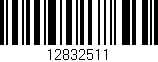 Código de barras (EAN, GTIN, SKU, ISBN): '12832511'