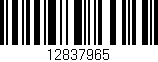 Código de barras (EAN, GTIN, SKU, ISBN): '12837965'