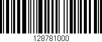 Código de barras (EAN, GTIN, SKU, ISBN): '128781000'
