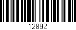 Código de barras (EAN, GTIN, SKU, ISBN): '12892'