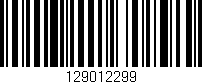 Código de barras (EAN, GTIN, SKU, ISBN): '129012299'