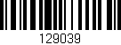 Código de barras (EAN, GTIN, SKU, ISBN): '129039'