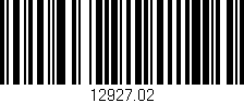 Código de barras (EAN, GTIN, SKU, ISBN): '12927.02'