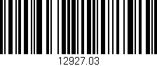 Código de barras (EAN, GTIN, SKU, ISBN): '12927.03'