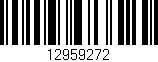 Código de barras (EAN, GTIN, SKU, ISBN): '12959272'