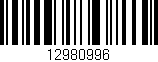 Código de barras (EAN, GTIN, SKU, ISBN): '12980996'