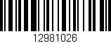 Código de barras (EAN, GTIN, SKU, ISBN): '12981026'