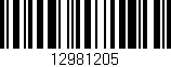 Código de barras (EAN, GTIN, SKU, ISBN): '12981205'