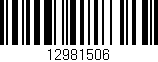 Código de barras (EAN, GTIN, SKU, ISBN): '12981506'