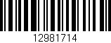 Código de barras (EAN, GTIN, SKU, ISBN): '12981714'