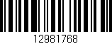 Código de barras (EAN, GTIN, SKU, ISBN): '12981768'