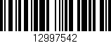 Código de barras (EAN, GTIN, SKU, ISBN): '12997542'