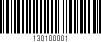 Código de barras (EAN, GTIN, SKU, ISBN): '130100001'