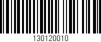 Código de barras (EAN, GTIN, SKU, ISBN): '130120010'