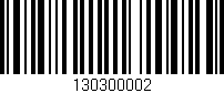 Código de barras (EAN, GTIN, SKU, ISBN): '130300002'