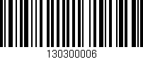 Código de barras (EAN, GTIN, SKU, ISBN): '130300006'
