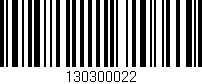Código de barras (EAN, GTIN, SKU, ISBN): '130300022'