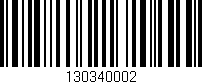 Código de barras (EAN, GTIN, SKU, ISBN): '130340002'