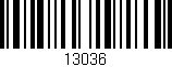 Código de barras (EAN, GTIN, SKU, ISBN): '13036'