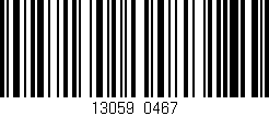 Código de barras (EAN, GTIN, SKU, ISBN): '13059/0467'