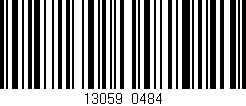 Código de barras (EAN, GTIN, SKU, ISBN): '13059/0484'
