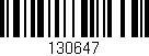 Código de barras (EAN, GTIN, SKU, ISBN): '130647'