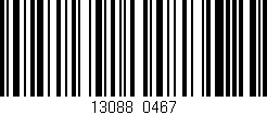 Código de barras (EAN, GTIN, SKU, ISBN): '13088/0467'
