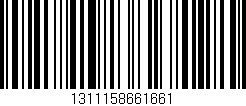 Código de barras (EAN, GTIN, SKU, ISBN): '1311158661661'