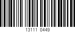 Código de barras (EAN, GTIN, SKU, ISBN): '13111/0449'