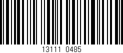 Código de barras (EAN, GTIN, SKU, ISBN): '13111/0485'