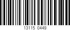 Código de barras (EAN, GTIN, SKU, ISBN): '13115/0449'