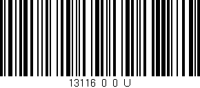 Código de barras (EAN, GTIN, SKU, ISBN): '13116_0_0_U'