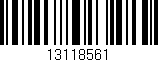 Código de barras (EAN, GTIN, SKU, ISBN): '13118561'