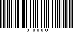 Código de barras (EAN, GTIN, SKU, ISBN): '13118_0_0_U'