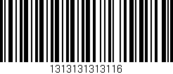 Código de barras (EAN, GTIN, SKU, ISBN): '1313131313116'