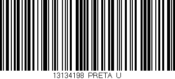 Código de barras (EAN, GTIN, SKU, ISBN): '13134198/PRETA_U'